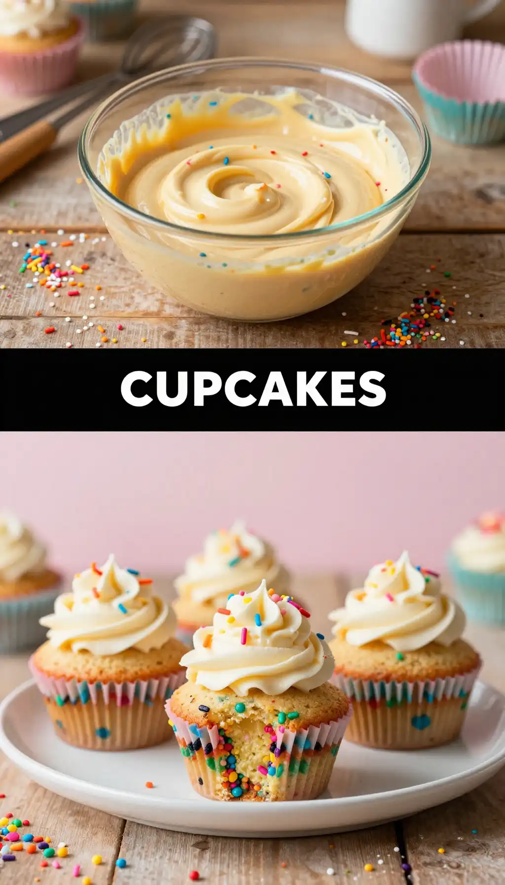 Smash Cupcakes with Hidden Sprinkle Center pinterest pin