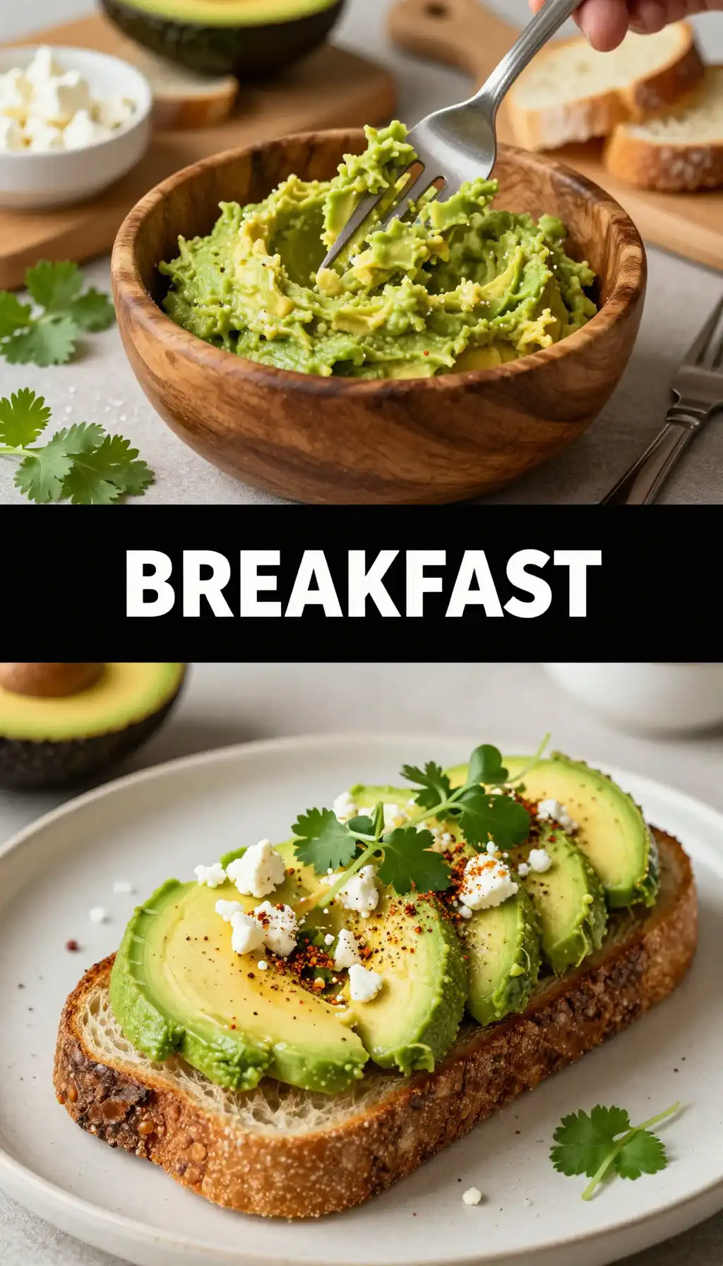 Smashed Avocado on Sourdough with Feta pinterest pin