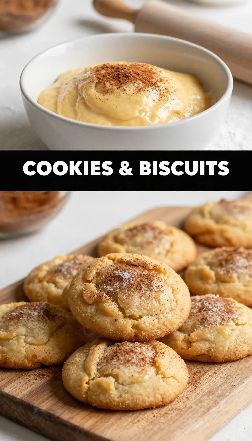 Snickerdoodle Cookies with Cinnamon Sugar Roll pinterest pin
