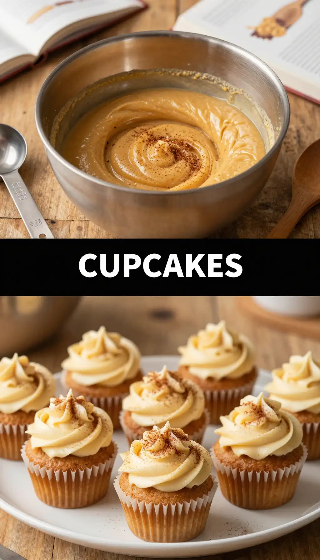 Snickerdoodle Cupcakes with Cinnamon Cream Cheese Frosting pinterest pin