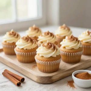 Snickerdoodle Cupcakes with Cinnamon Cream Cheese