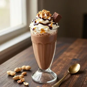 Healthy Snickers Protein Shake Recipe - Dates & Chocolate