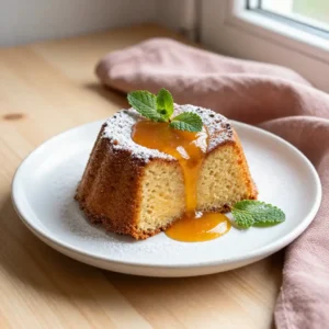 Malva Pudding Cake with Apricot Jam Sauce