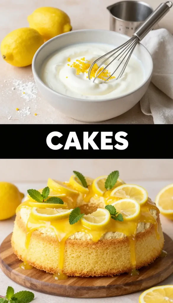 Spanish Bizcocho de Yogurt Cake with Lemon Glaze