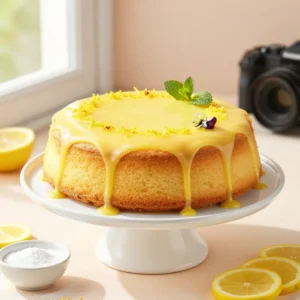 Fluffy Lemon Yogurt Cake Recipe with Citrus Glaze