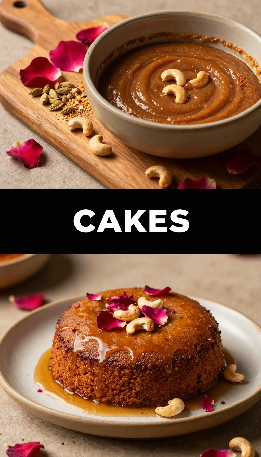 Sri Lankan Love Cake with Semolina Cashew and Rose pinterest pin