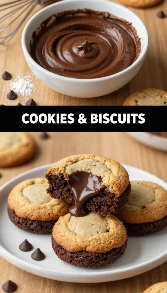 Stuffed Brookies Cookie Brownie Hybrid with Gooey Center