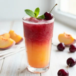 Cherry Peach Smoothie with Protein - Summit Smoothies