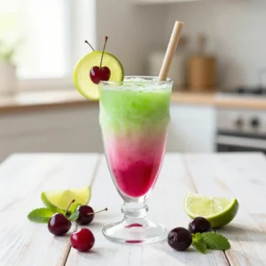 Refreshing Sunburst Cherry Lime Smoothie with Antioxidants