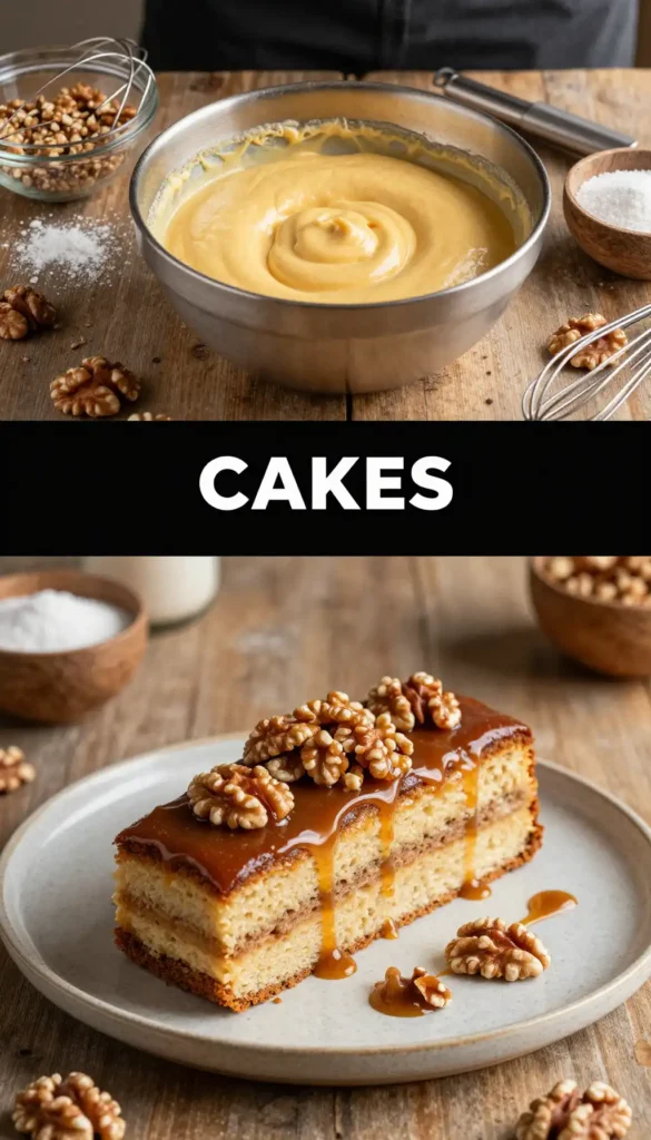 Swiss Engadine Nuss Cake with Caramelized Walnuts