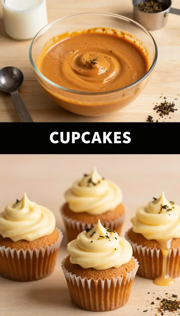 Thai Tea Cupcakes with Condensed Milk Frosting