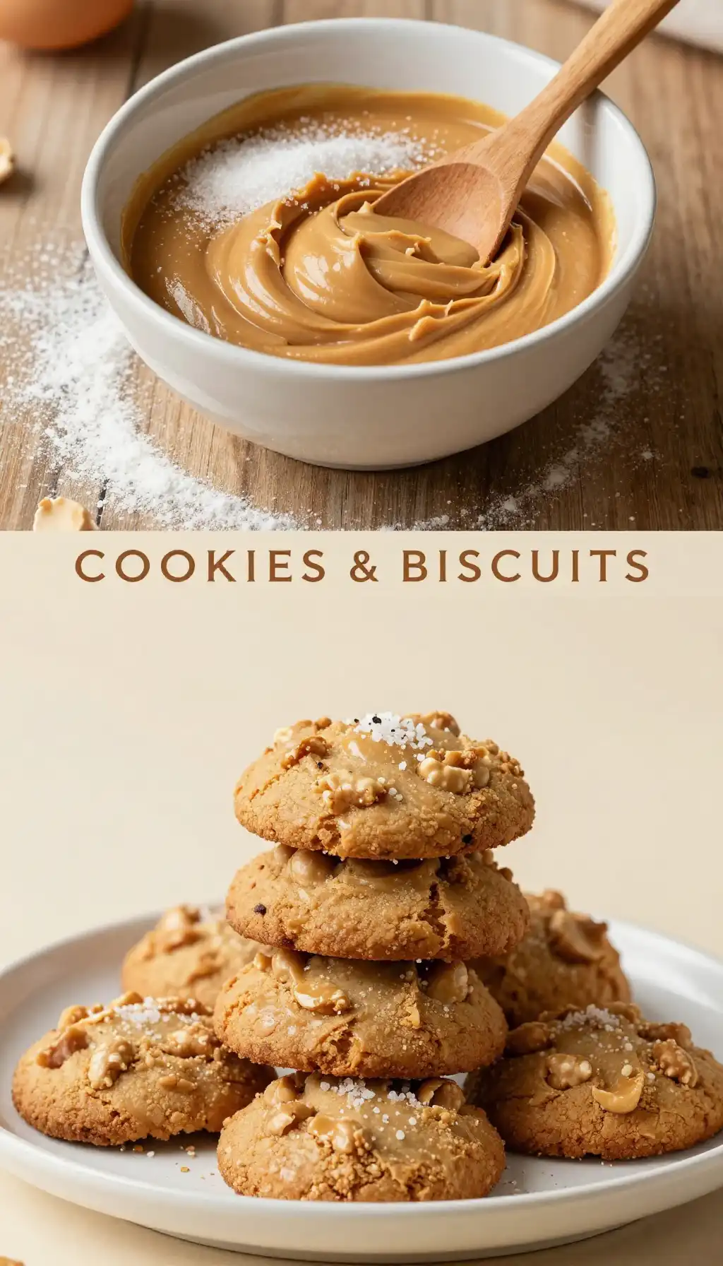 Three Ingredient Peanut Butter Cookies pinterest pin