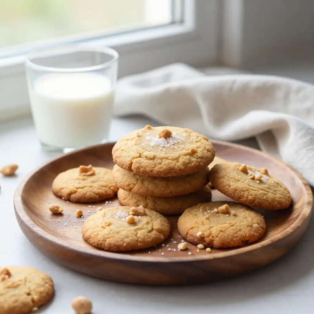 Three Ingredient Peanut Butter Cookies plated dish