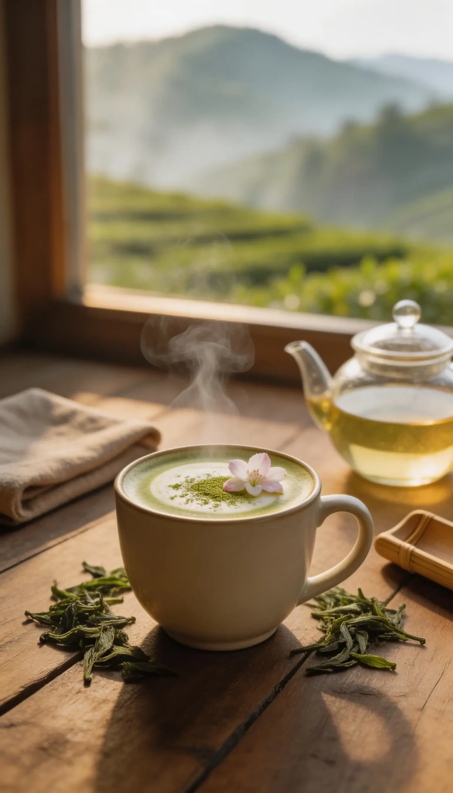 Tie Guan Yin Iron Goddess Latte plated dish