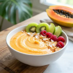 Tropical Papaya Lime Smoothie Bowl Recipe