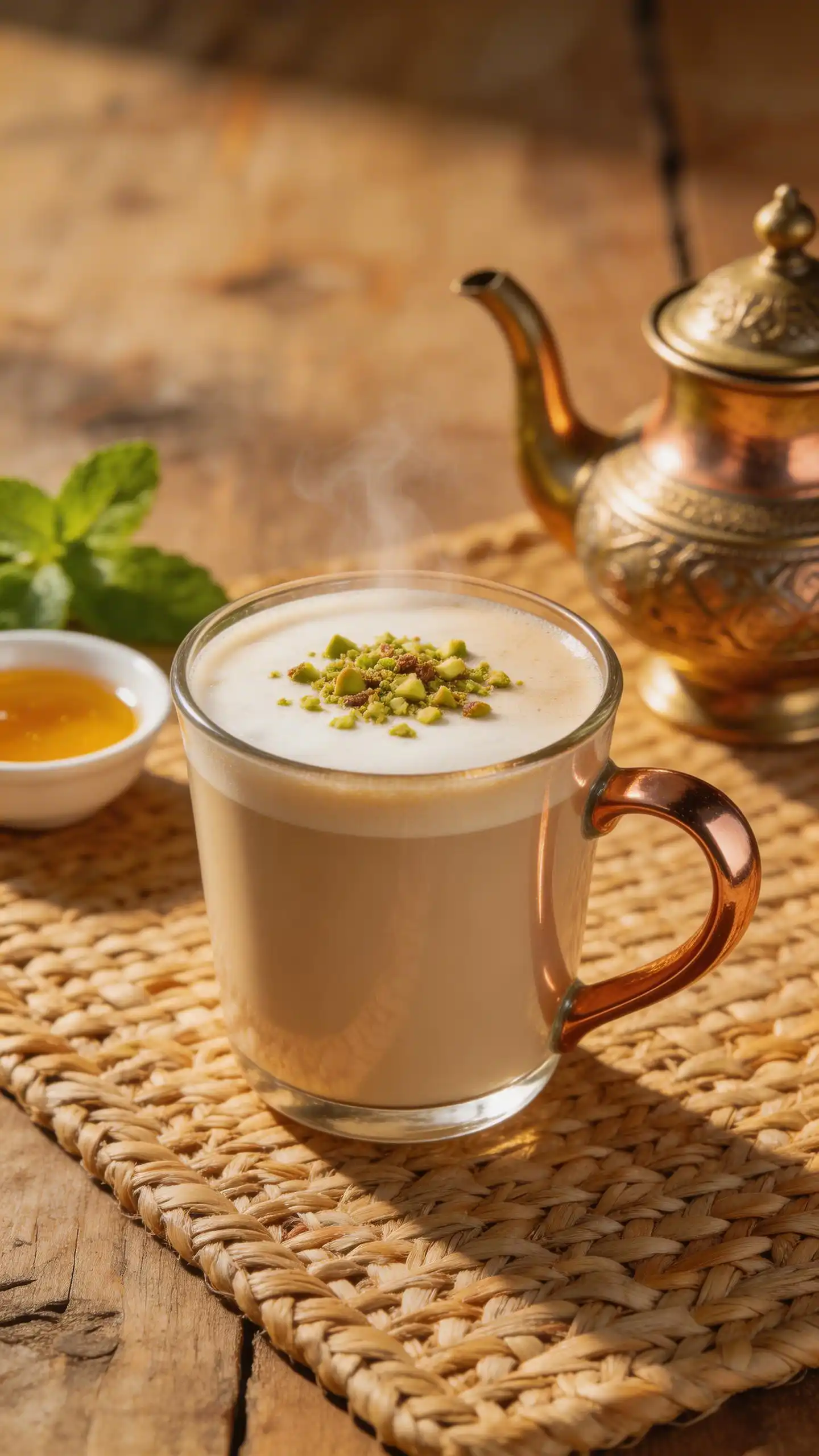 Tuareg Mint Tea Latte plated dish
