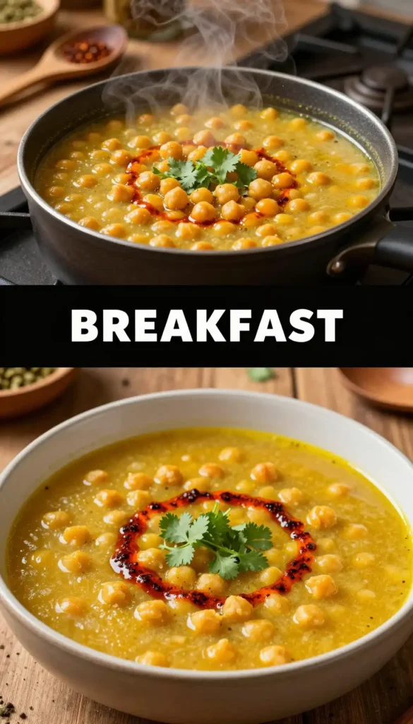 Tunisian Lablabi Chickpea Soup Breakfast