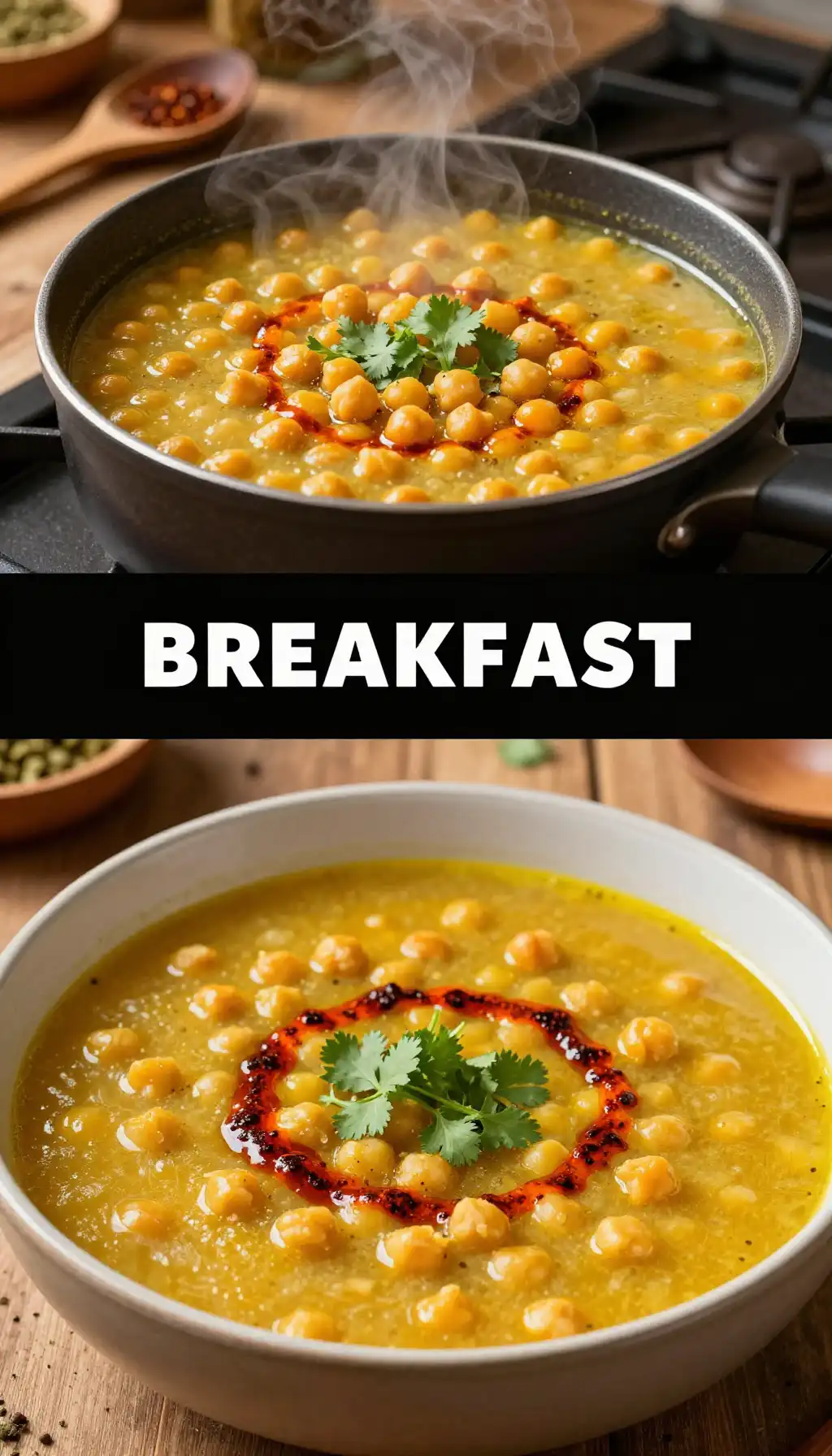 Tunisian Lablabi Chickpea Soup Breakfast pinterest pin