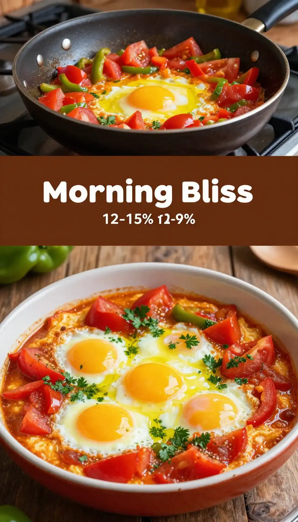 Turkish Menemen Scrambled Eggs with Peppers and Tomatoes pinterest pin