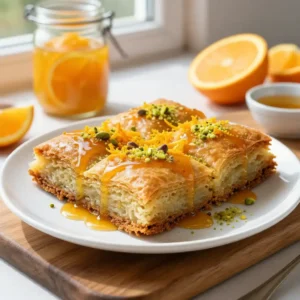 Gooey Orange Blossom Semolina Cake - Turkish Revani