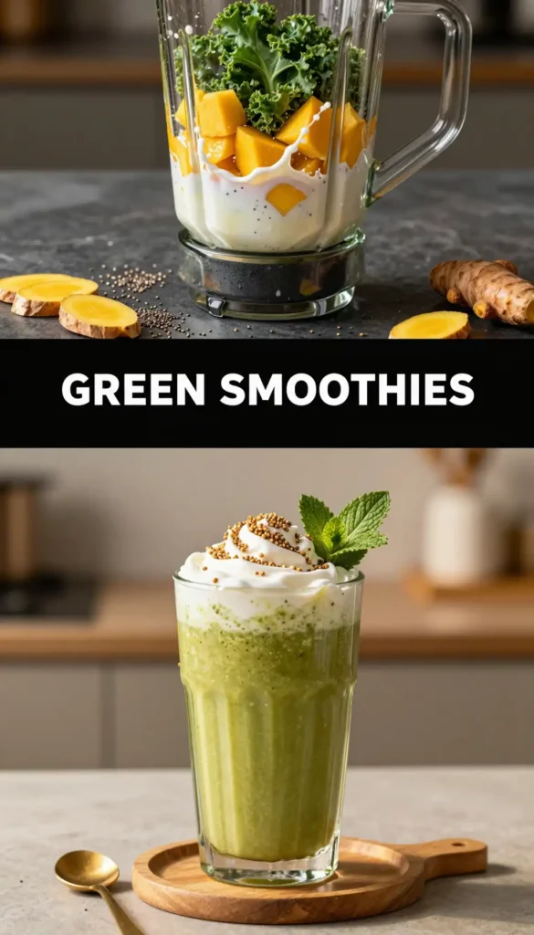 Turmeric Black Pepper Green Smoothie