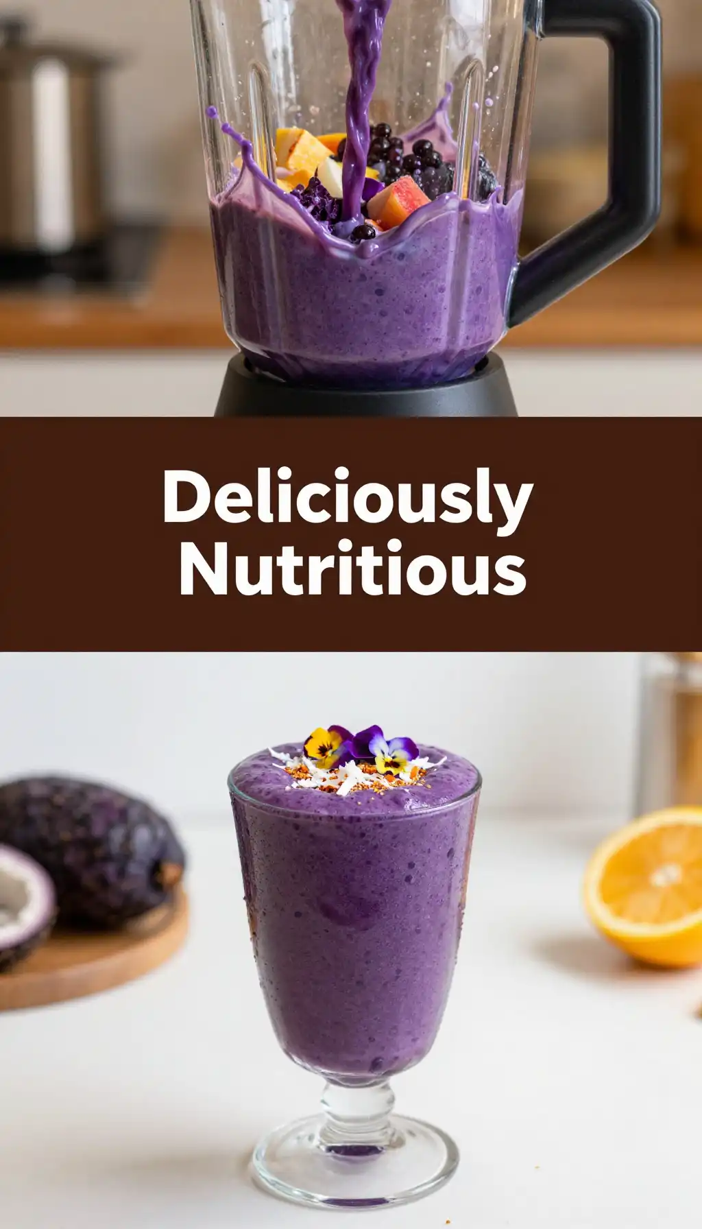 Ube Purple Yam Smoothie pinterest pin