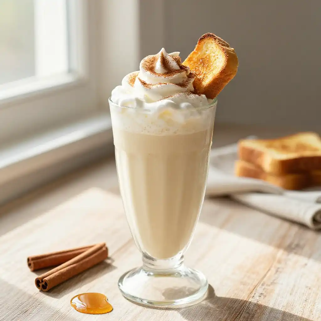 Vanilla Cinnamon French Toast Protein Shake plated dish