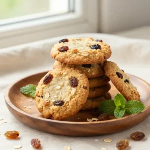 Vegan Oatmeal Raisin Cookies with Coconut Oil