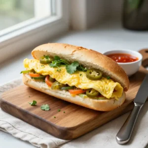 Quick Vietnamese Banh Mi Omelette Sandwich Recipe