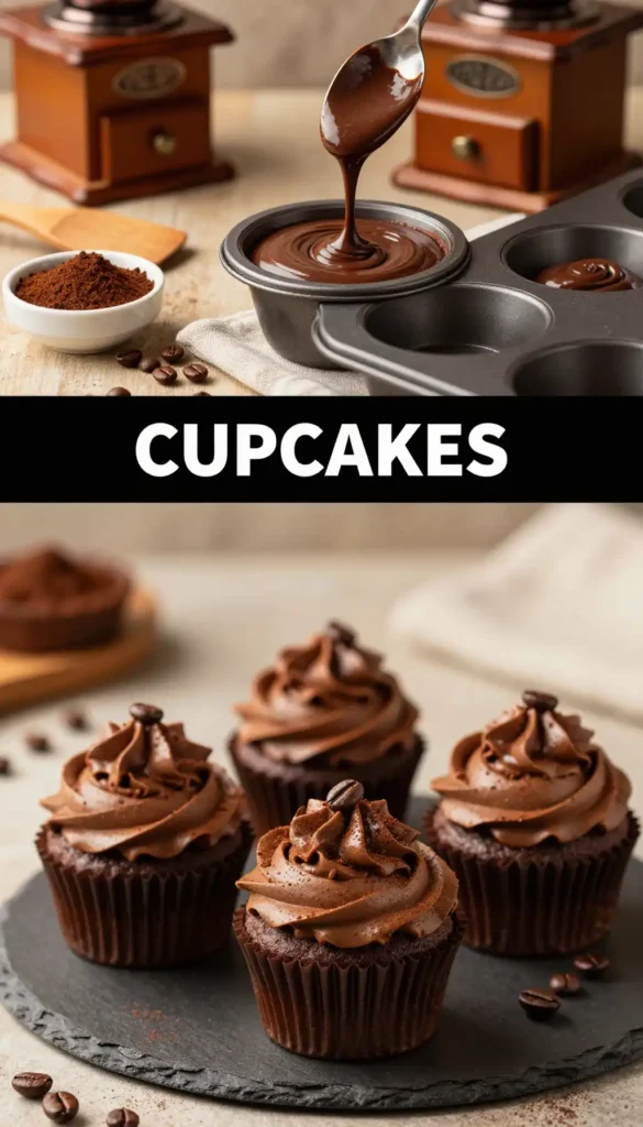 Vietnamese Coffee Cupcakes with Coffee Buttercream