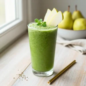 Immune-Boosting Watercress Pear Green Smoothie Recipe