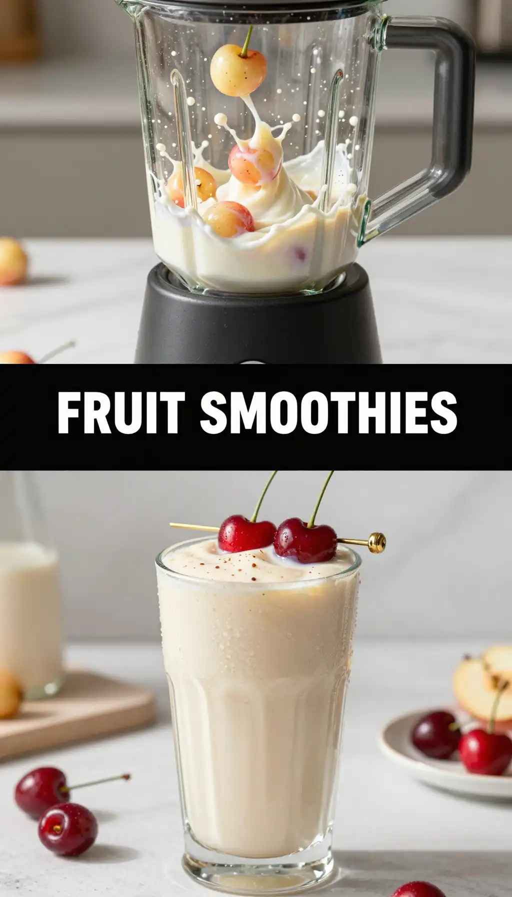 White Gold Cherry Smoothie pinterest pin