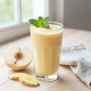 White Peach Ginger Turmeric Smoothie for Inflammation