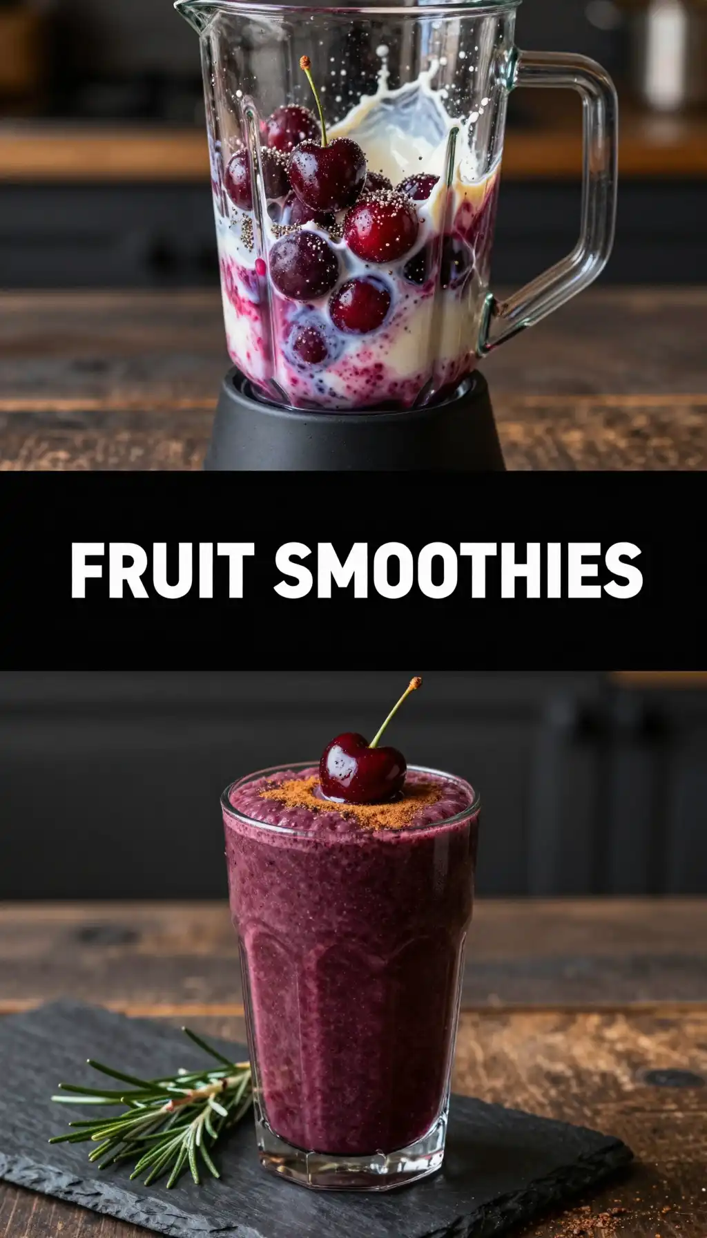 Winter Cherry Smoothie pinterest pin