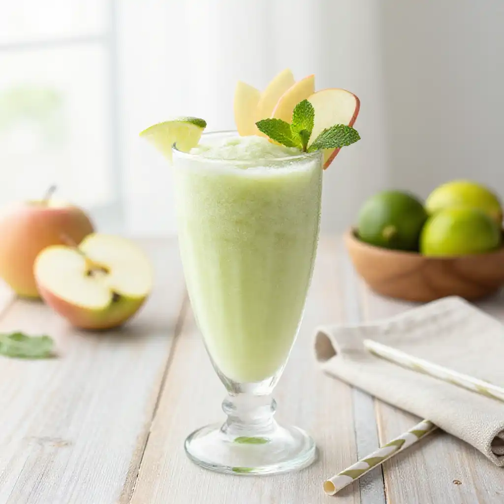 Zestar Apple Lime Smoothie plated dish