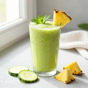 Zucchini Pineapple Green Smoothie for Glowing Skin